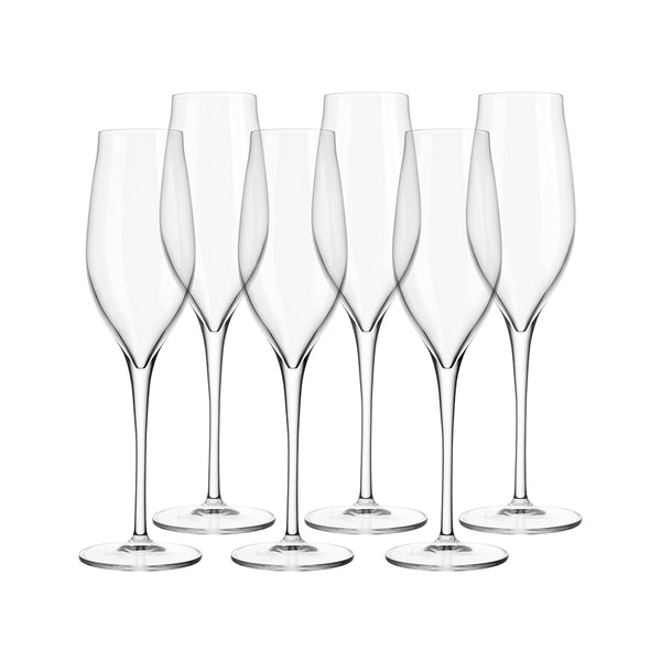 Set 6 Bicchieri Da Champagne Vinea Di Luigi Bormioli - Cristallo Trasparente, Elegante E Resistente