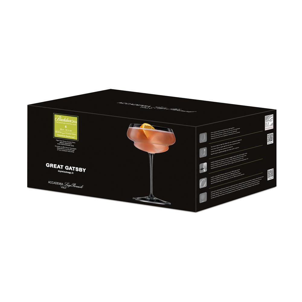 Backdoor 20's Great Gatsby 300ml Set of 6