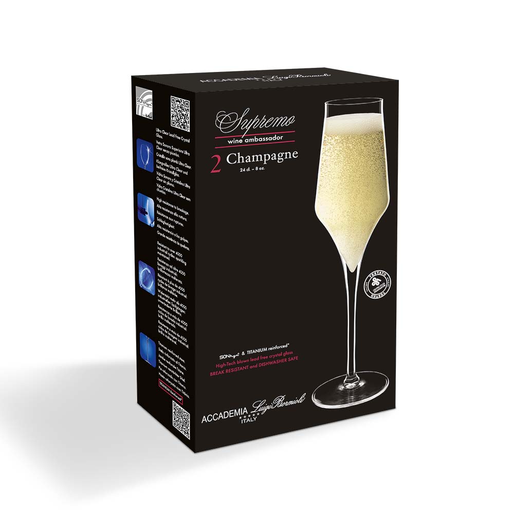 Supremo Champagne Flute 240ml Set of 2