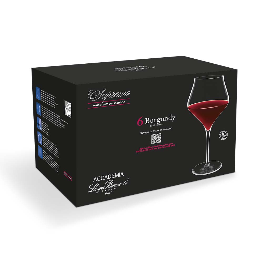 Supremo Burgundy 650ml Set of 6