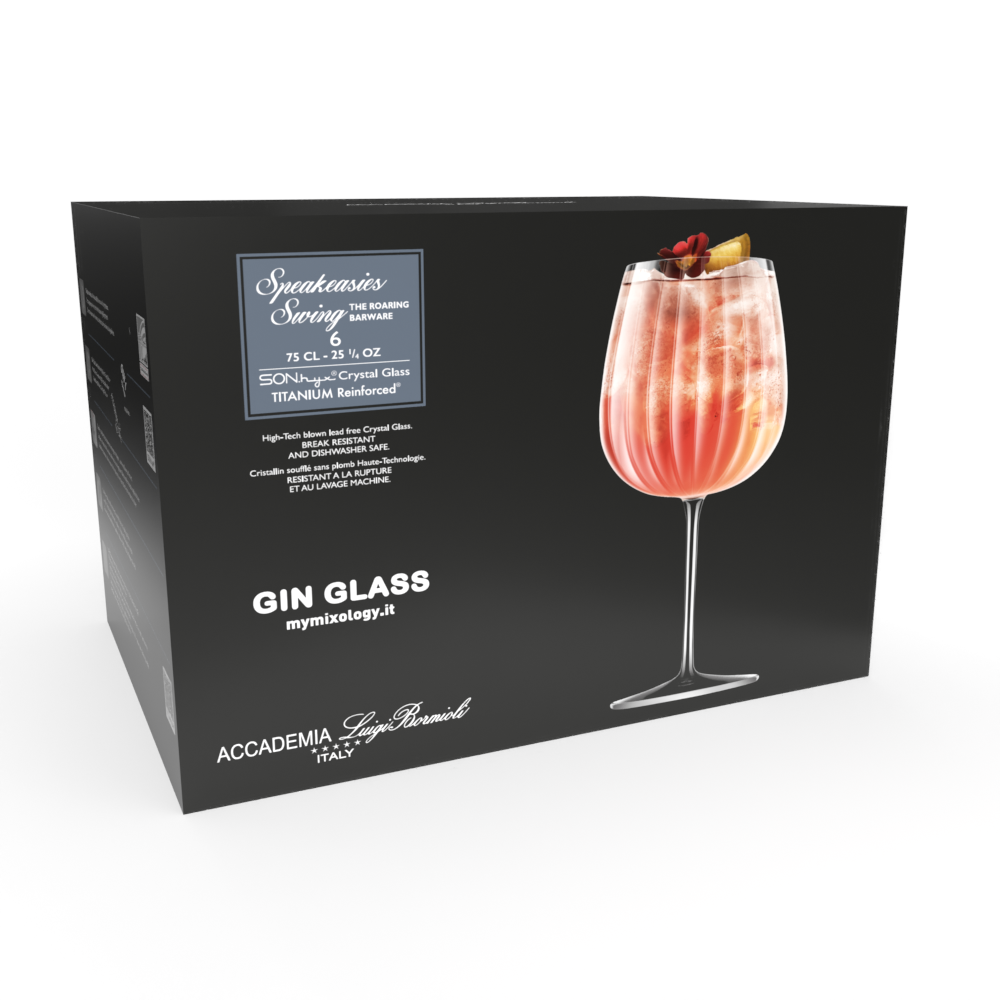 Speakeasies Swing Gin / Burgundy 750ml Set of 6