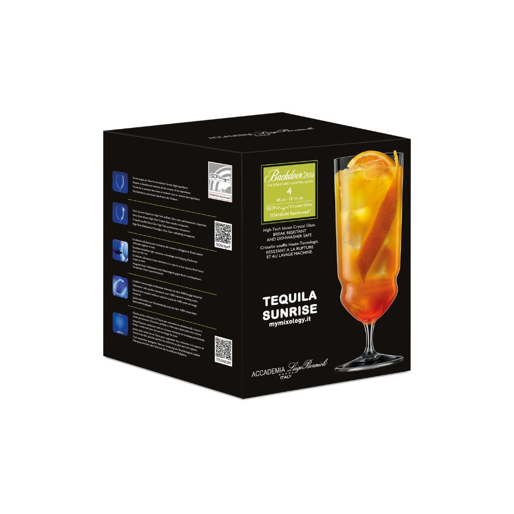 Backdoor 20's Tequila Sunrise 450ml Set of 4